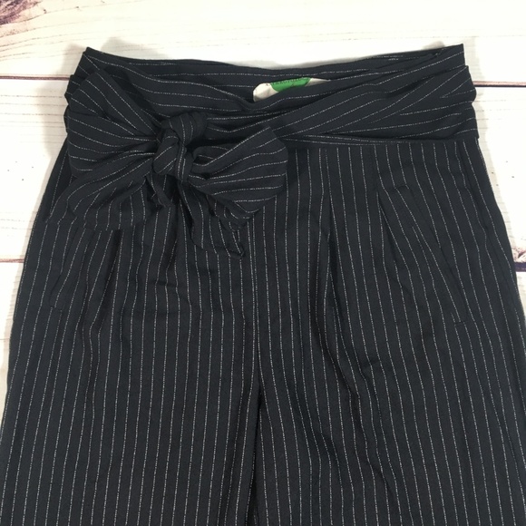 ANTHROPOLOGIE Bow Waist Pinstripe Pants Size 2 - Picture 3 of 7